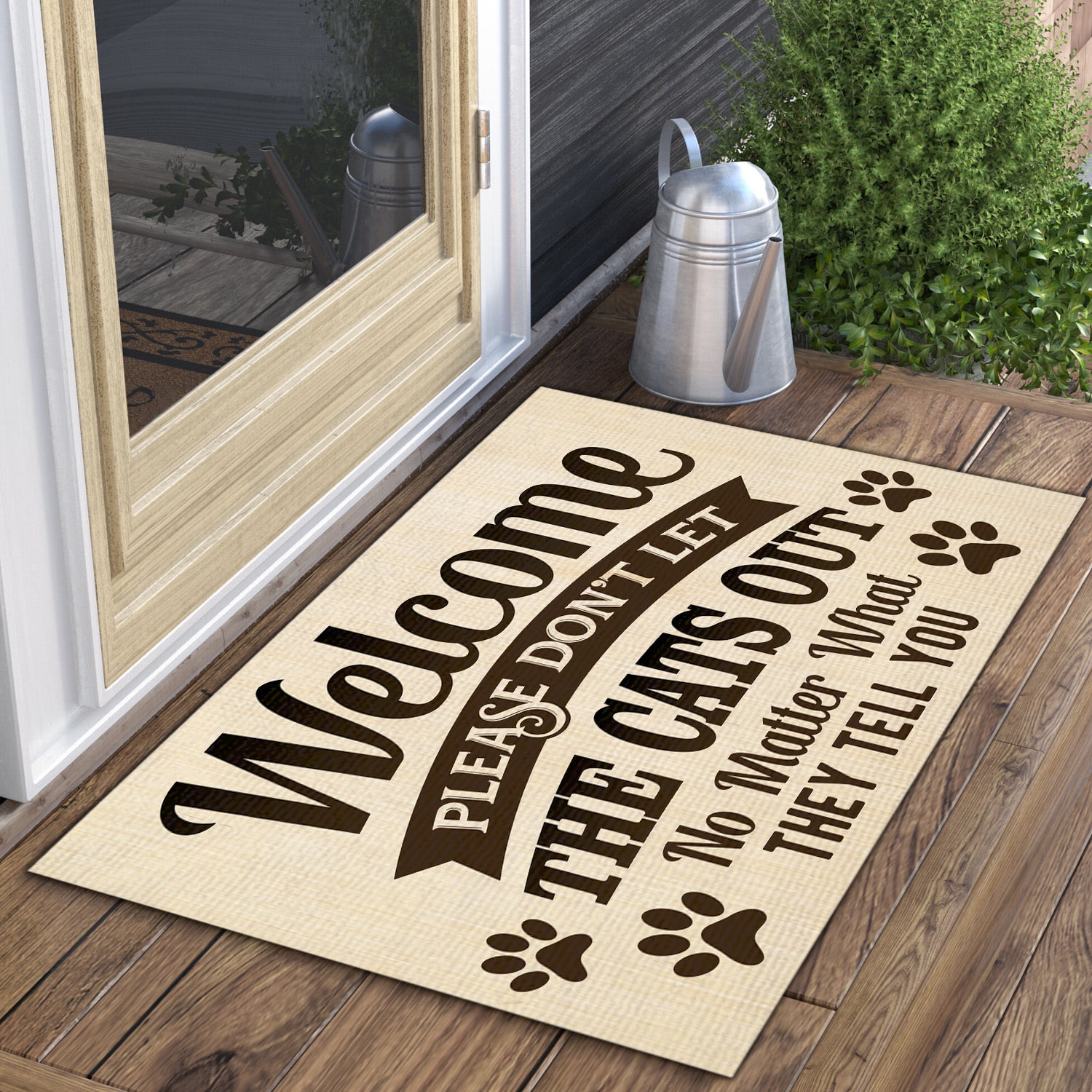 12KNG. Cats out Doormat (5) Doormat mockup 3