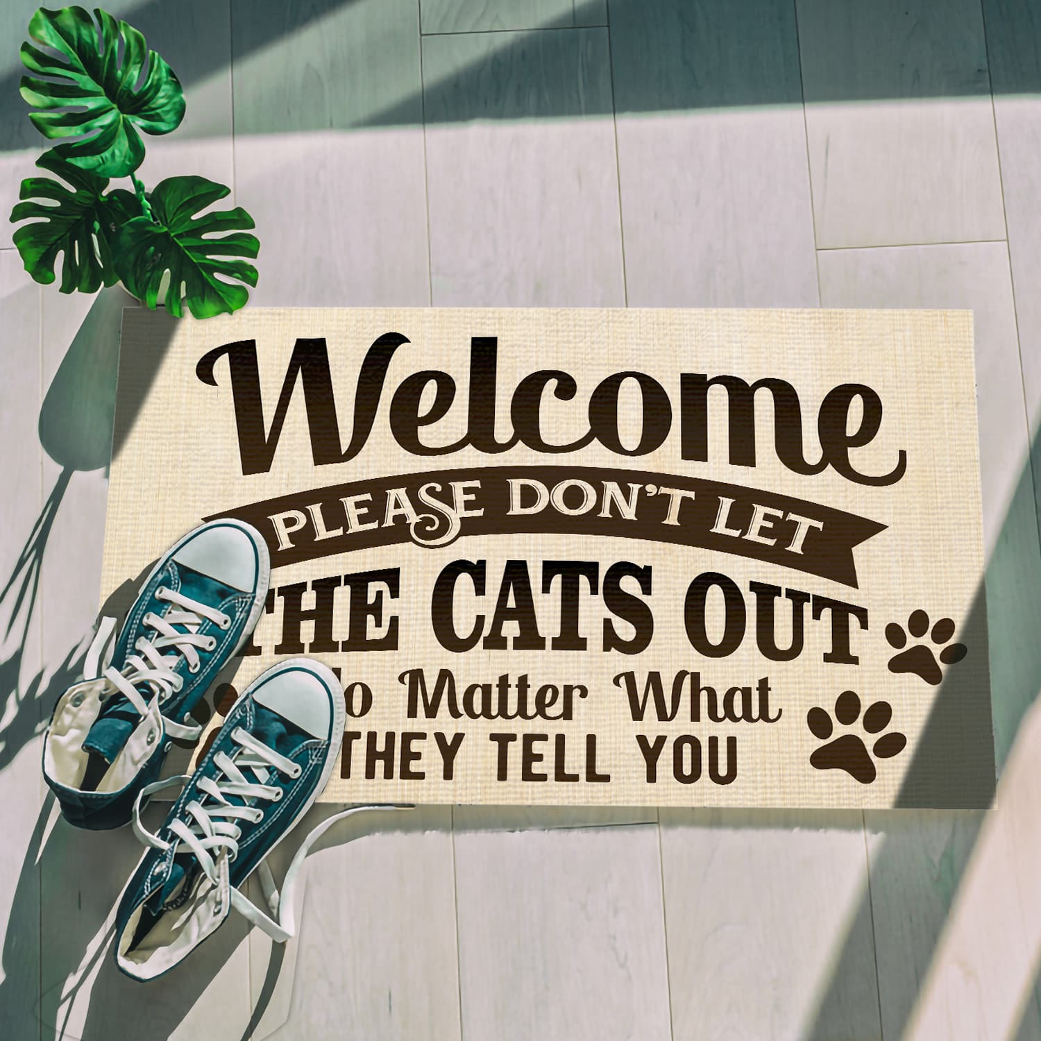 12KNG. Cats out Doormat (5) Doormat mockup 5