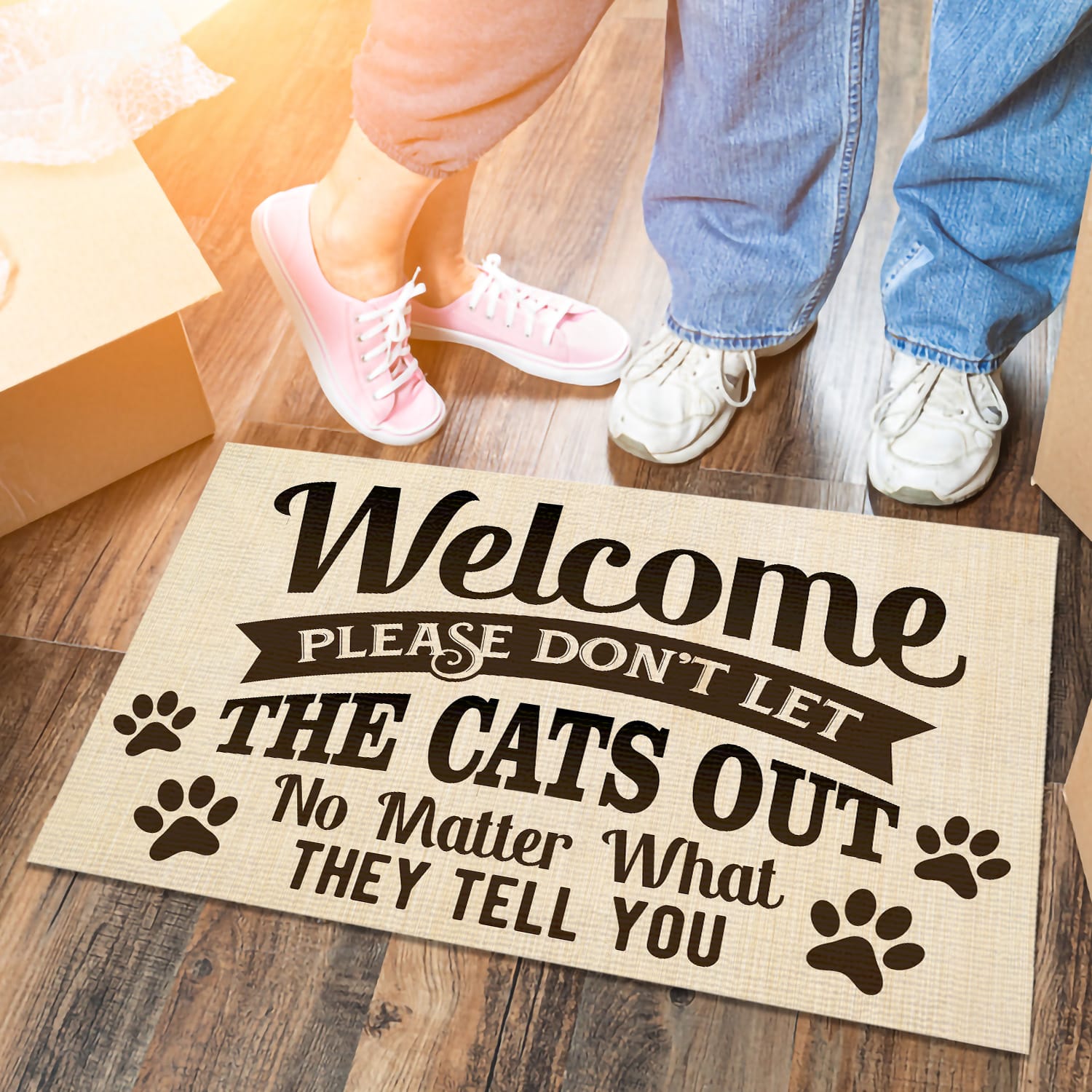 12KNG. Cats out Doormat (5) Doormat mockup 6