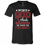 god t, Black, V-Neck T-Shirt