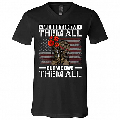 We Don't Know Them Tshirt, Black, V-Neck T-Shirt