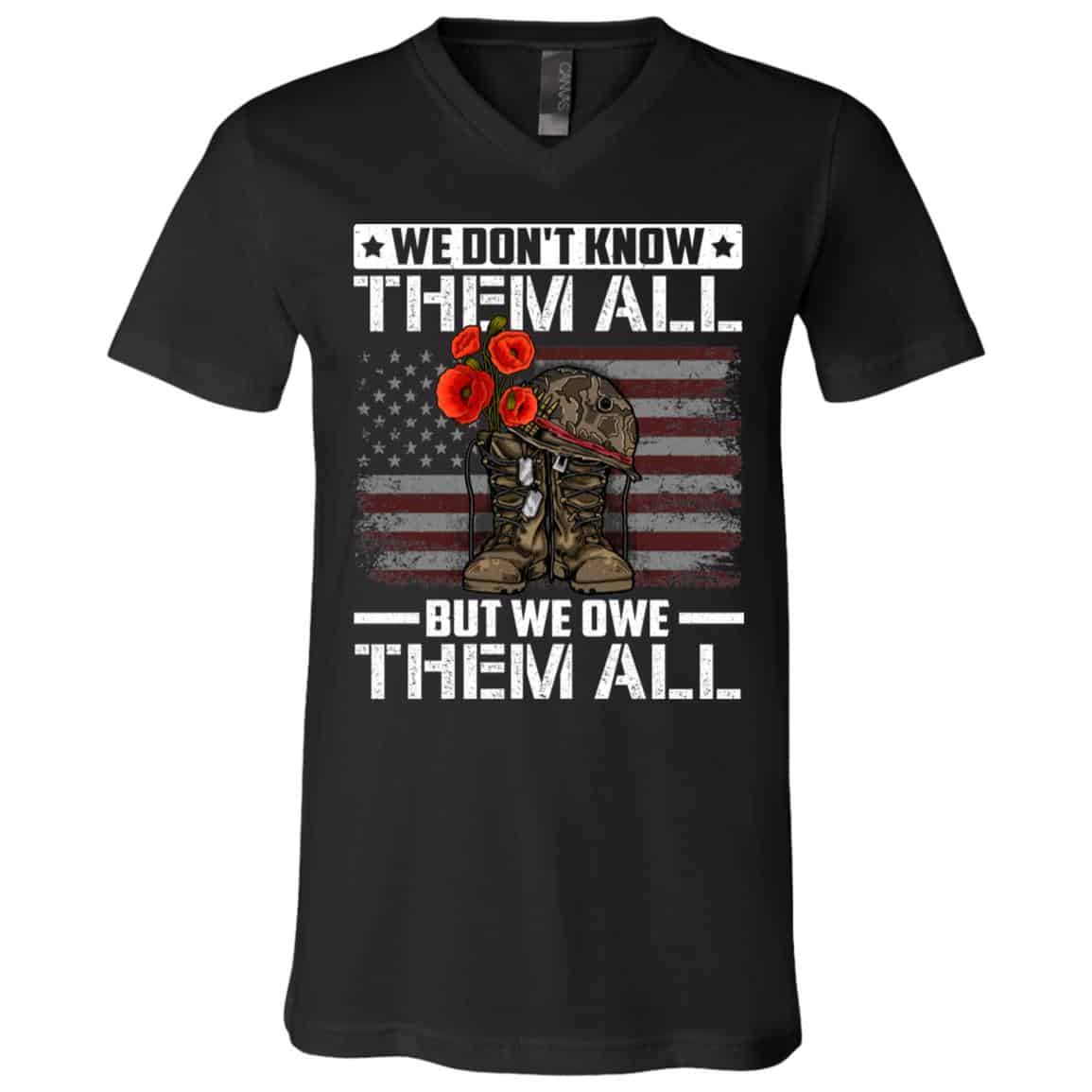 We Don't Know Them Tshirt, Black, V-Neck T-Shirt