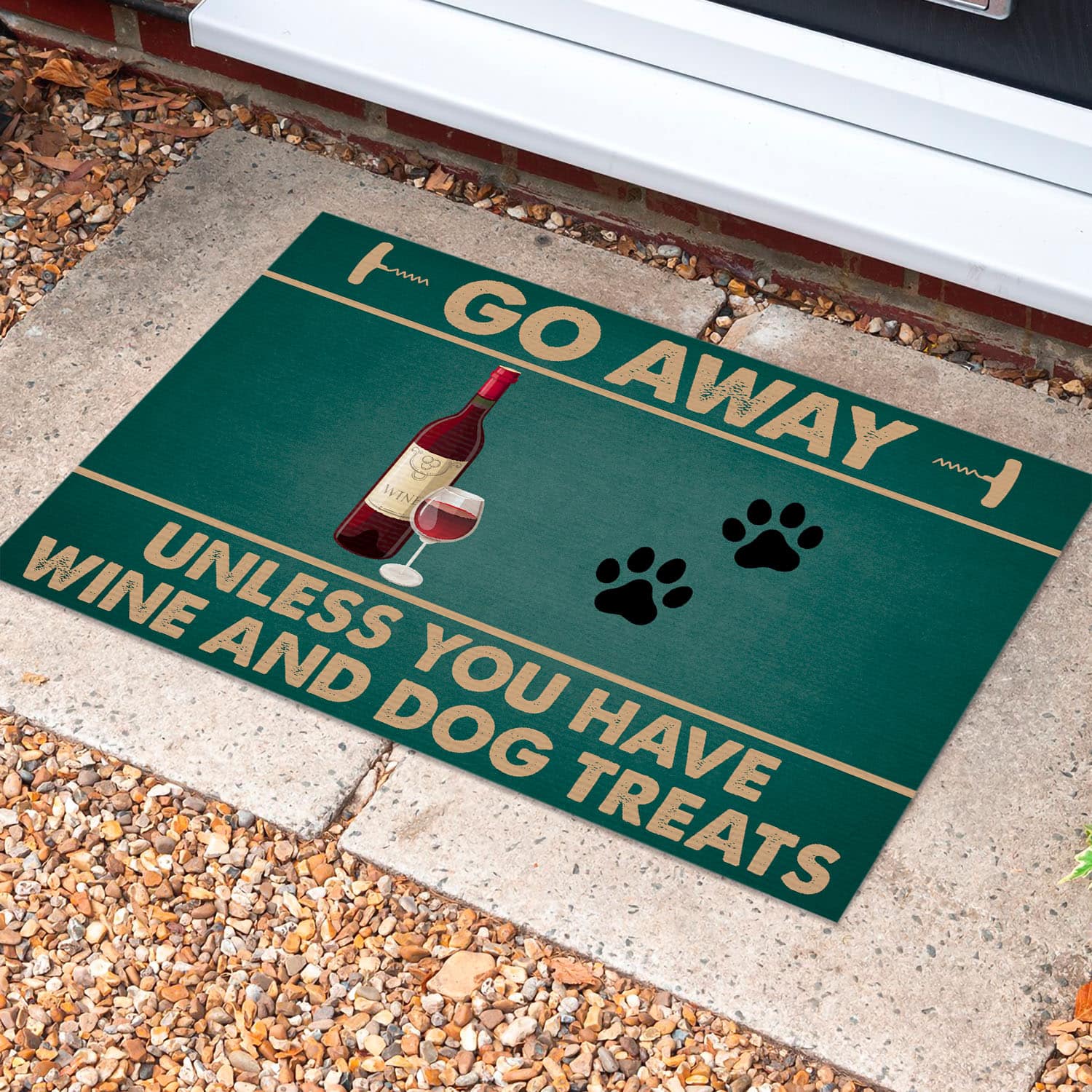 2O. Go Away (wine) Doormat Mockup 10