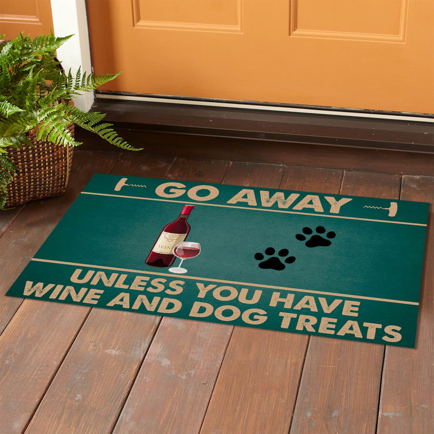 2O. Go Away (wine) Doormat mockup 1