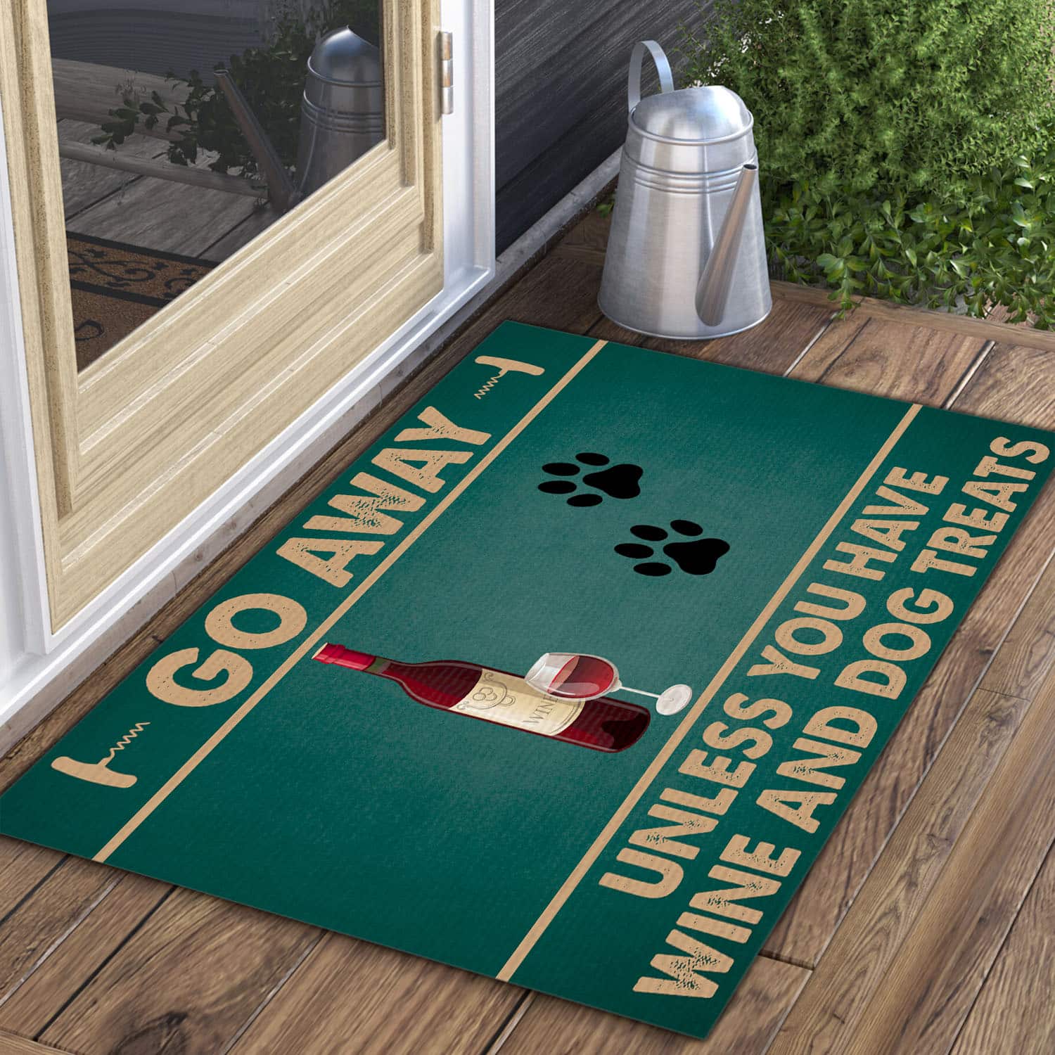 2O. Go Away (wine) Doormat Mockup 3