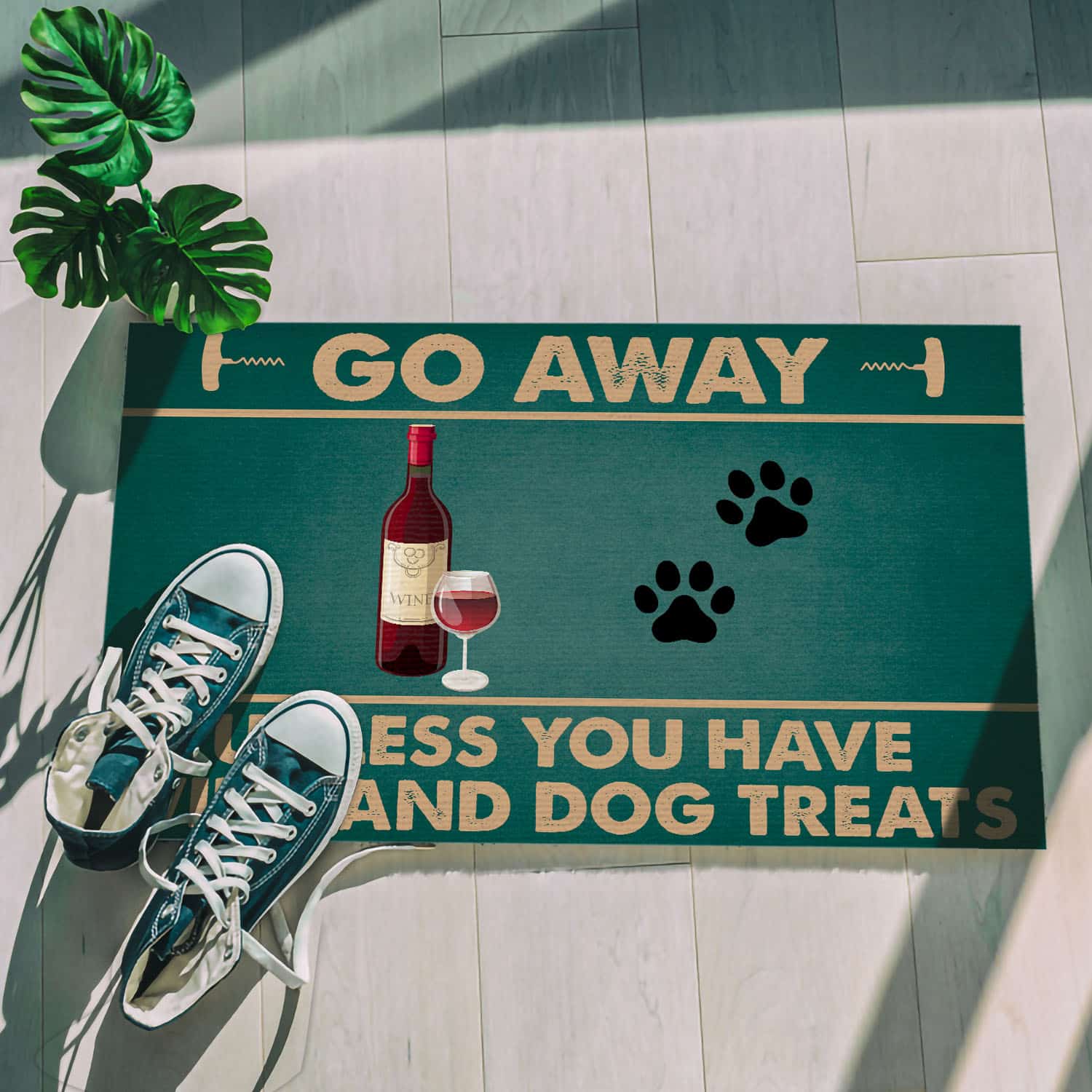 2O. Go Away (wine) Doormat mockup 5