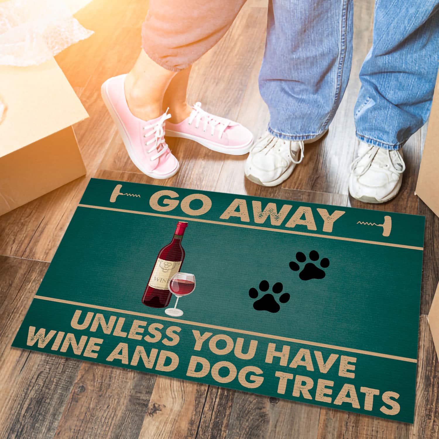 2O. Go Away (wine) Doormat mockup 6