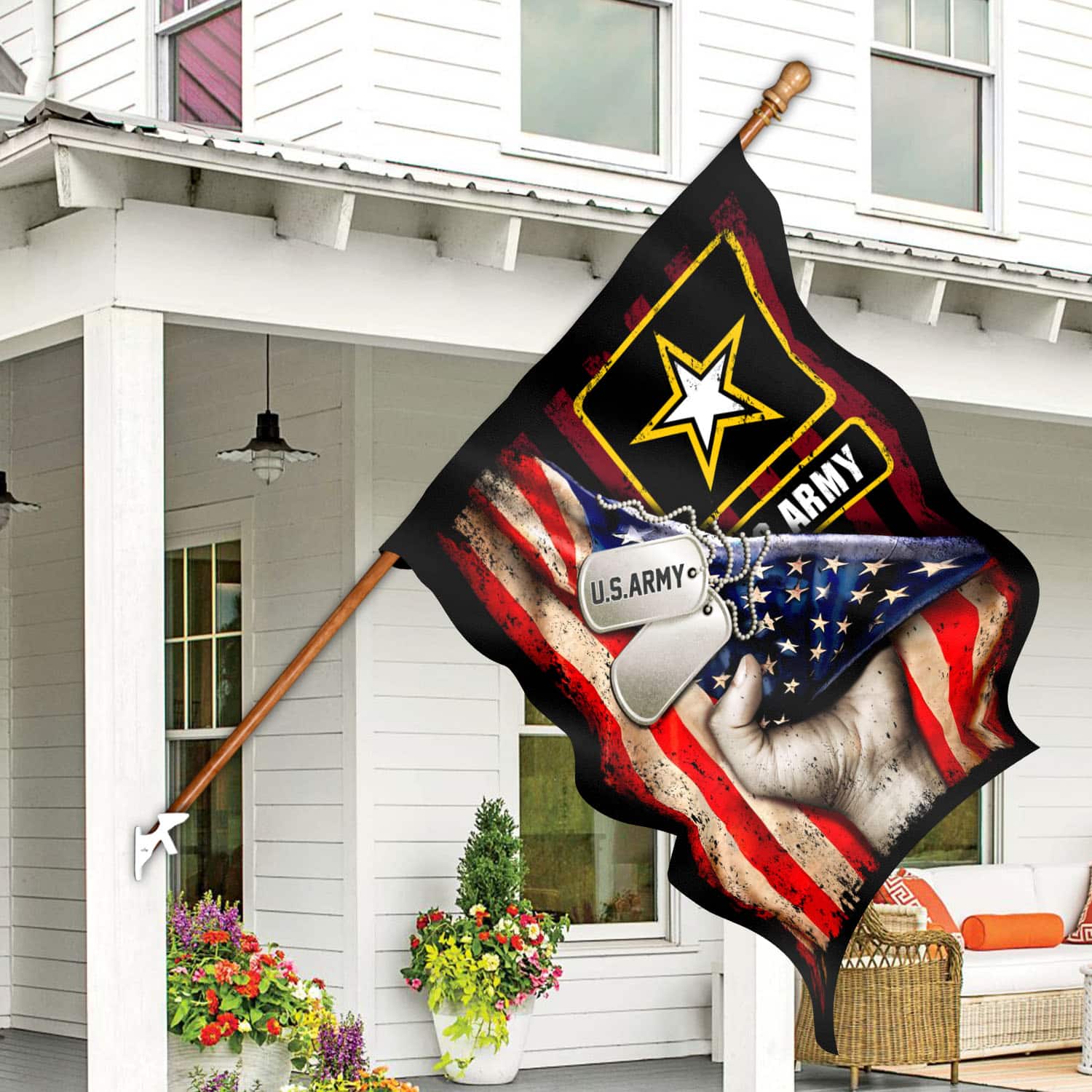 30x40 side 2 House Flag Mockup 7