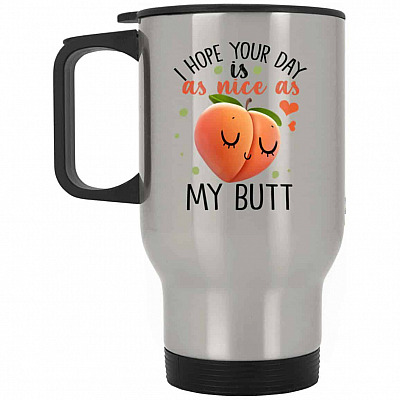 14 oz. Silver Travel Mug