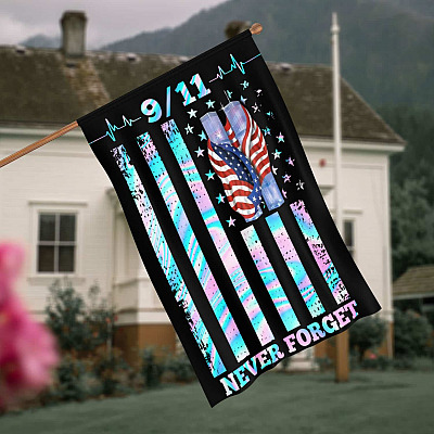 911 Never Forget September 11th Memory Patriot Day Outdoor Indoor Decorative Garden Flag - House Flag