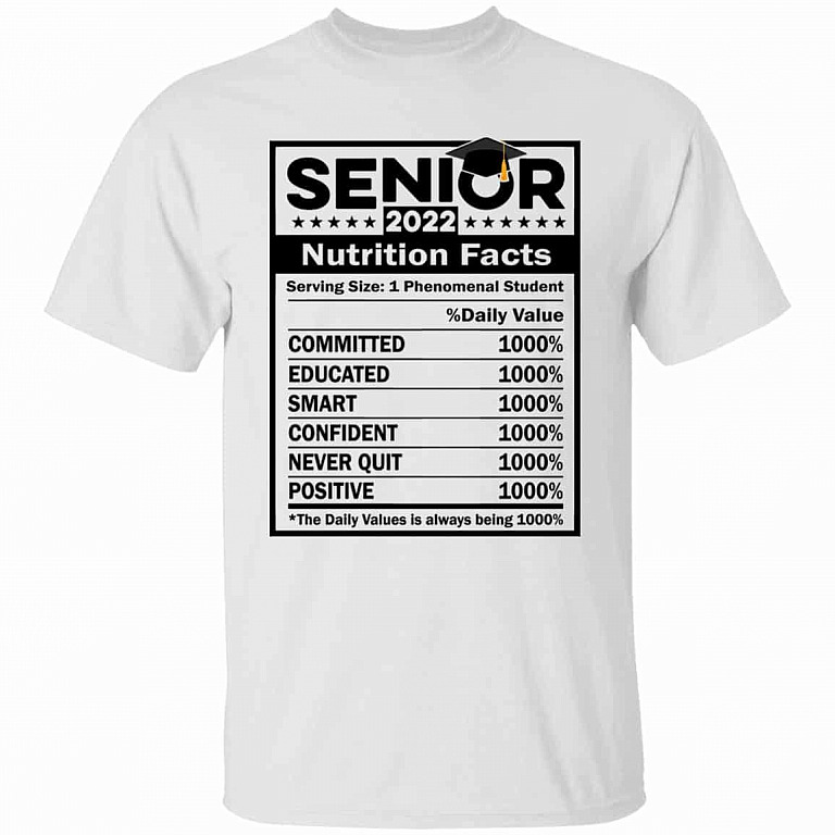 Senior 2022 White Shirt, White, Unisex T-Shirt