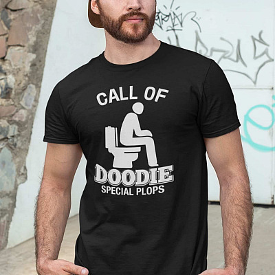 Alternative view of Call Of Doodie Special Plops Joke Saying Quote T-Shirt - V-Neck Shirt