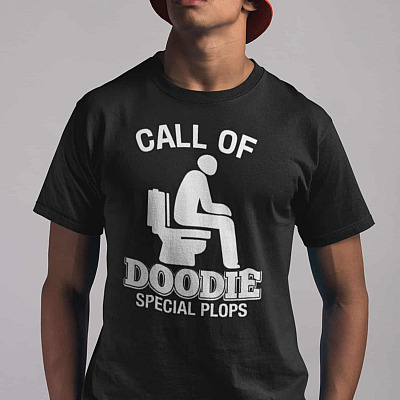 Call Of Doodie Special Plops Joke Saying Quote T-Shirt - V-Neck Shirt
