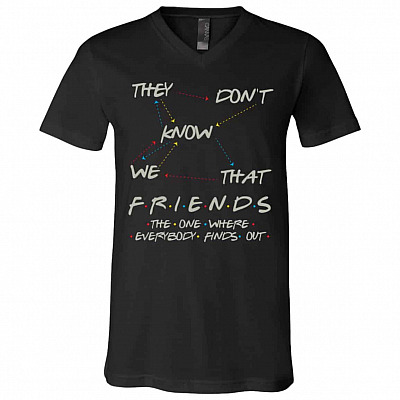know t, Black, V-Neck T-Shirt