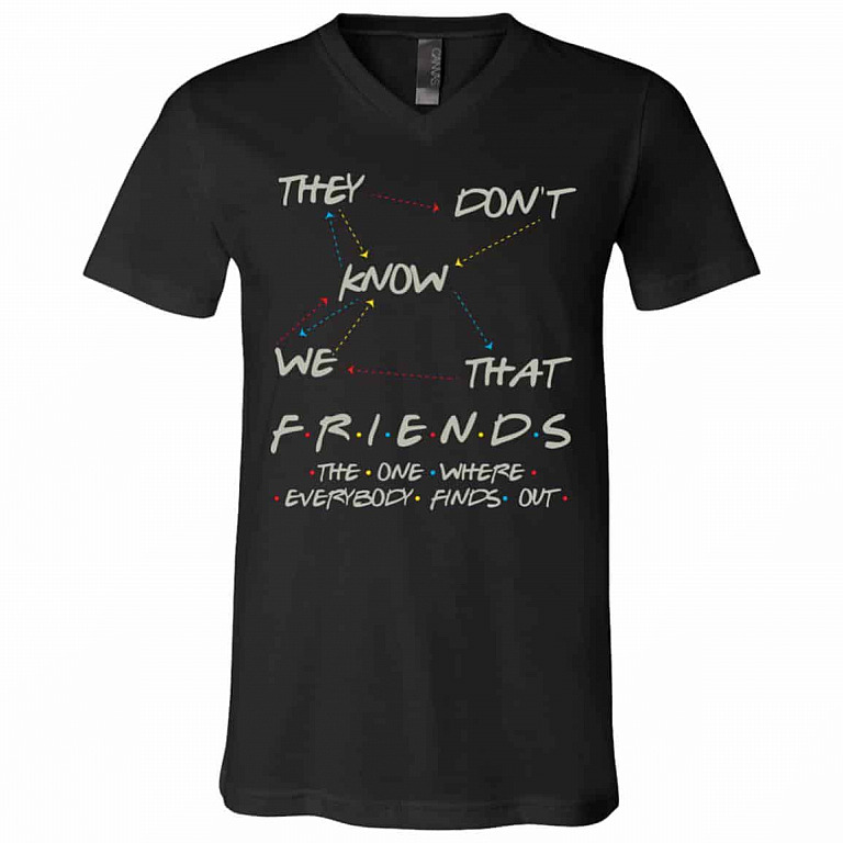 know t, Black, V-Neck T-Shirt