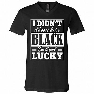 I Didn't Choose Tshirt, Black, V-Neck T-Shirt