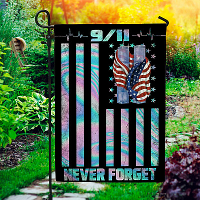Patriot Day 9/11 Never Forget Twin Towers American Flag Garden Flag - 9/11 Memorial House Flag