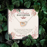 To My Badass Daughter Live Your Dream Interlocking Hearts Pendant Necklace - Crown Daughter Necklace From Mom To My Badass Daughter Live Your Dream Interlocking Hearts Pendant Necklace - Crown Daughter Necklace From Mom