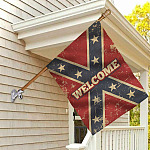 Welcome Confederate Outdoor House Flag - Confederate States Of America Home Garden Flag