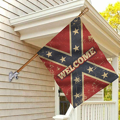 Welcome Confederate Outdoor House Flag - Confederate States Of America Home Garden Flag