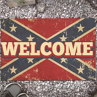 Alternative view of Welcome Confederate Outdoor House Doormat - Confederate States Of America Home Outdoor Doormat Entrance