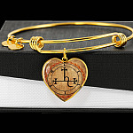 Sigil of Lilith Vintage Necklace Lilith Sigil Seal Heart Pendant Necklace - Bangle