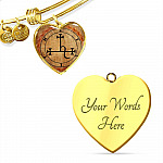 Sigil of Lilith Vintage Necklace Lilith Sigil Seal Heart Pendant Necklace - Bangle