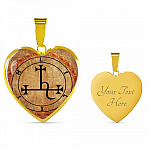 Sigil of Lilith Vintage Necklace Lilith Sigil Seal Heart Pendant Necklace - Bangle