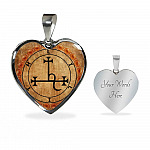Sigil of Lilith Vintage Necklace Lilith Sigil Seal Heart Pendant Necklace - Bangle