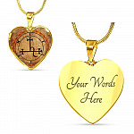 Sigil of Lilith Vintage Necklace Lilith Sigil Seal Heart Pendant Necklace - Bangle