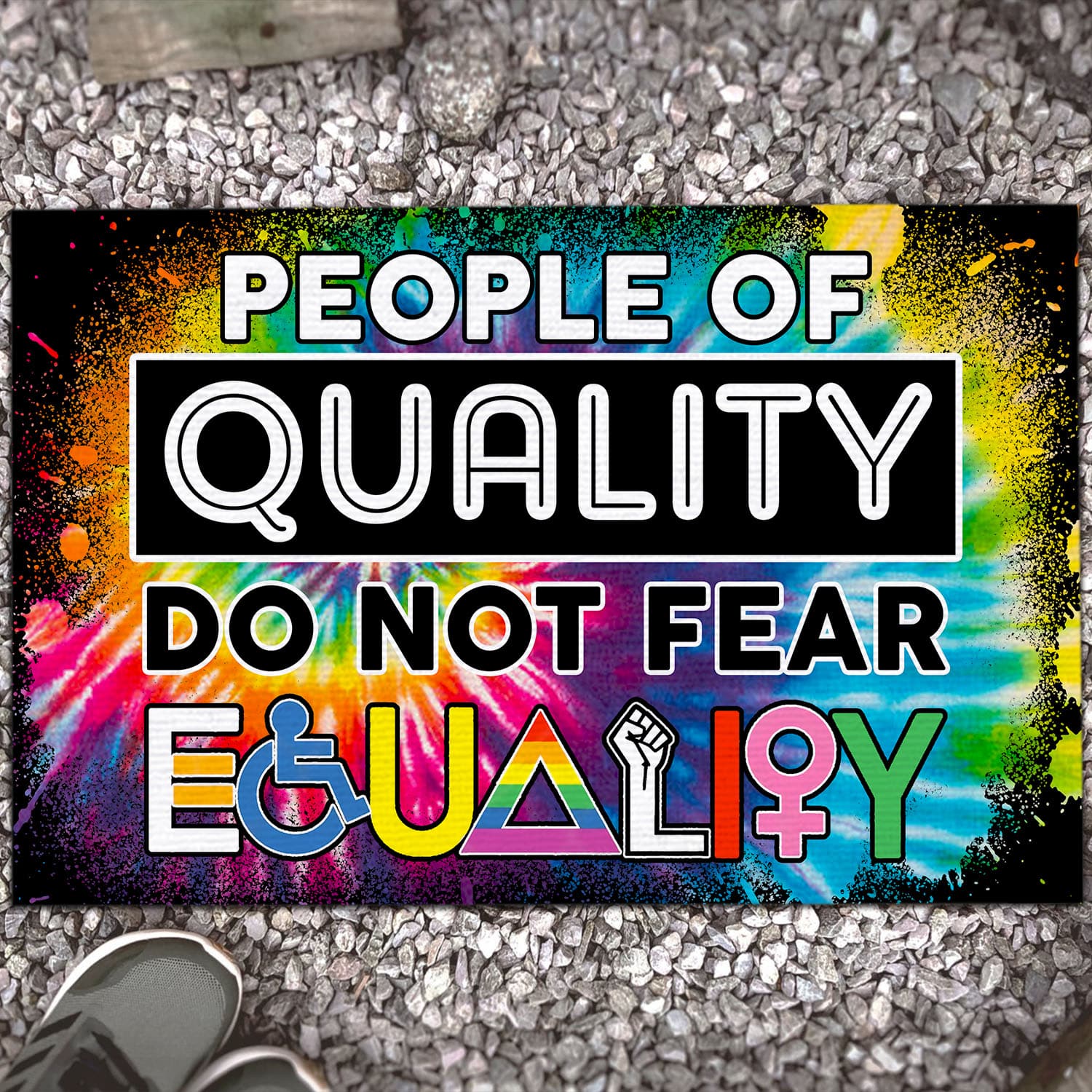 2NH. Fear Equality doormat Doormat Mockup 13