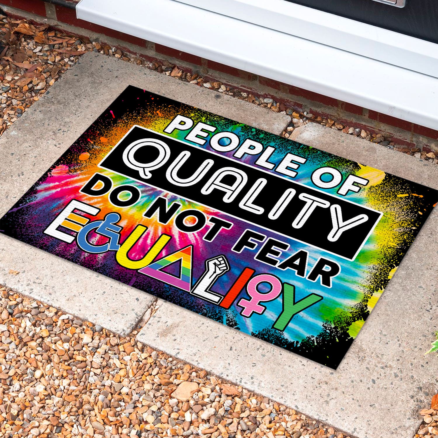 2NH. Fear Equality doormat Doormat Mockup 10