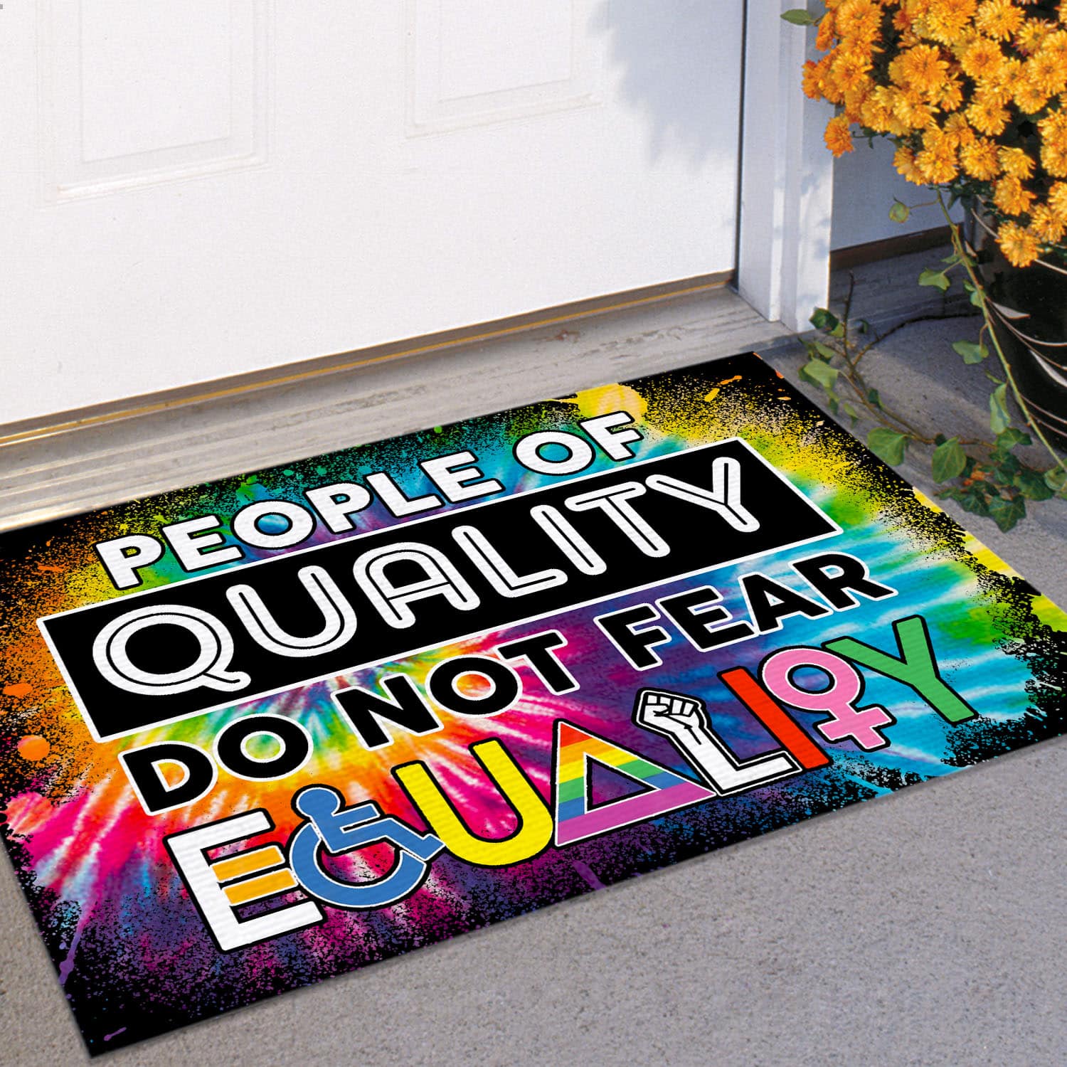2NH. Fear Equality doormat Doormat mockup 11