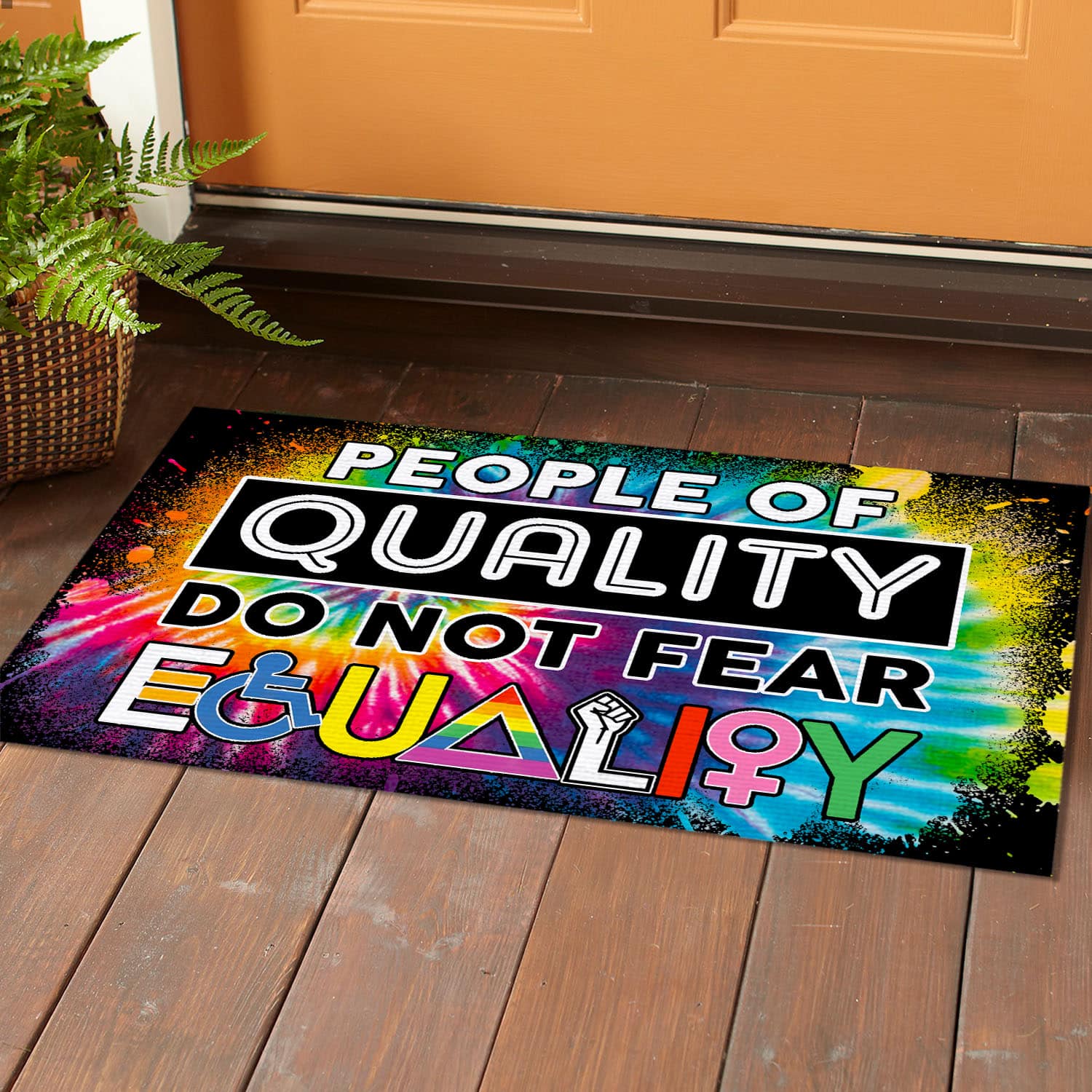 2NH. Fear Equality doormat Doormat Mockup 1