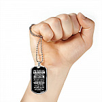 To My Grandson Someday When The Pages Of My Life End I Know That You'll Be One Of The Most Dog Tag Pendant Necklace