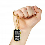 To My Grandson Someday When The Pages Of My Life End I Know That You'll Be One Of The Most Dog Tag Pendant Necklace