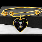 LGBT Pride Love Is Love Rainbow Jack Skellington Heart Pendant Necklace - Love Pride Heart Necklace