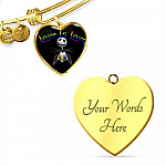 LGBT Pride Love Is Love Rainbow Jack Skellington Heart Pendant Necklace - Love Pride Heart Necklace