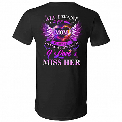 All I Want Shirt, Black, V-Neck T-Shirt
