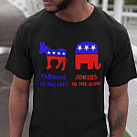 Democratic Clowns To The Left Republican Jokers To The Right T-Shirt - Funny Political Shirt
