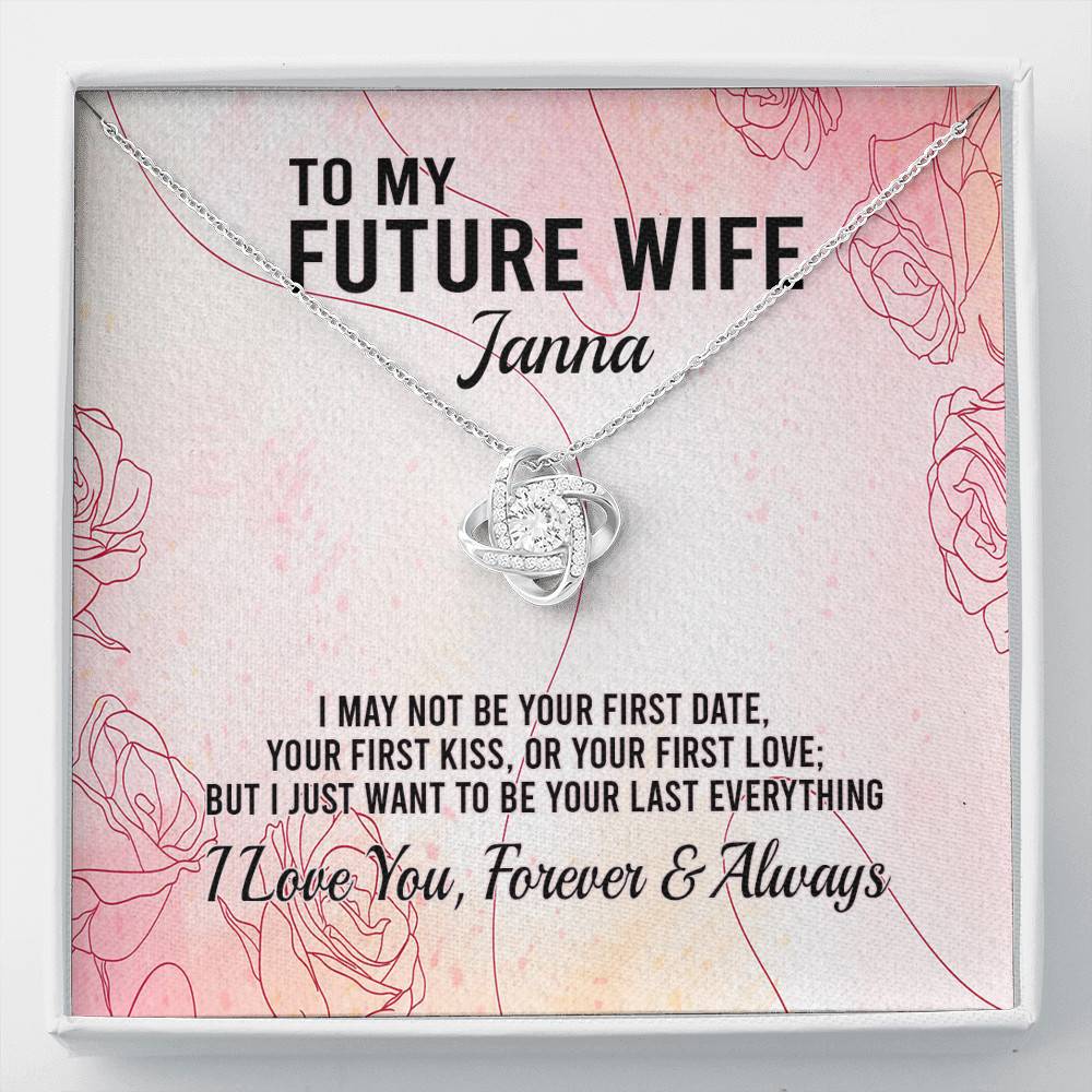 Personalized Name To My Future Wife Meeting You Was Fate Love Knot Pendant Necklace - Love Knot Necklace