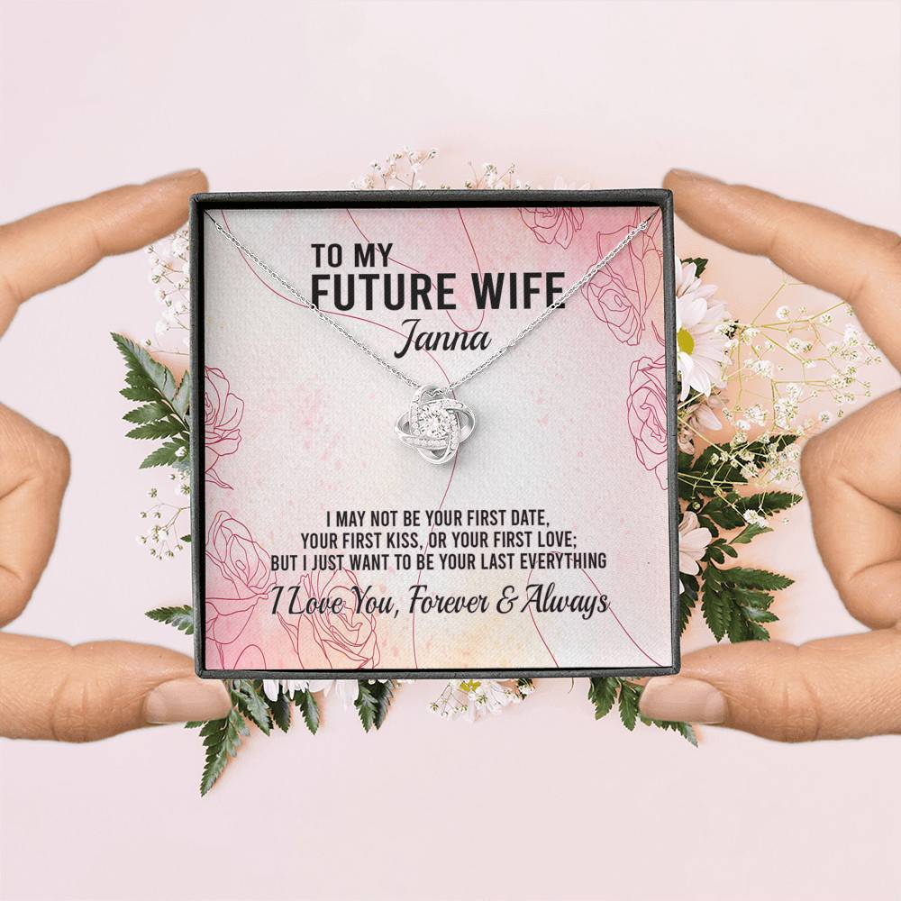 Personalized Name To My Future Wife Meeting You Was Fate Love Knot Pendant Necklace