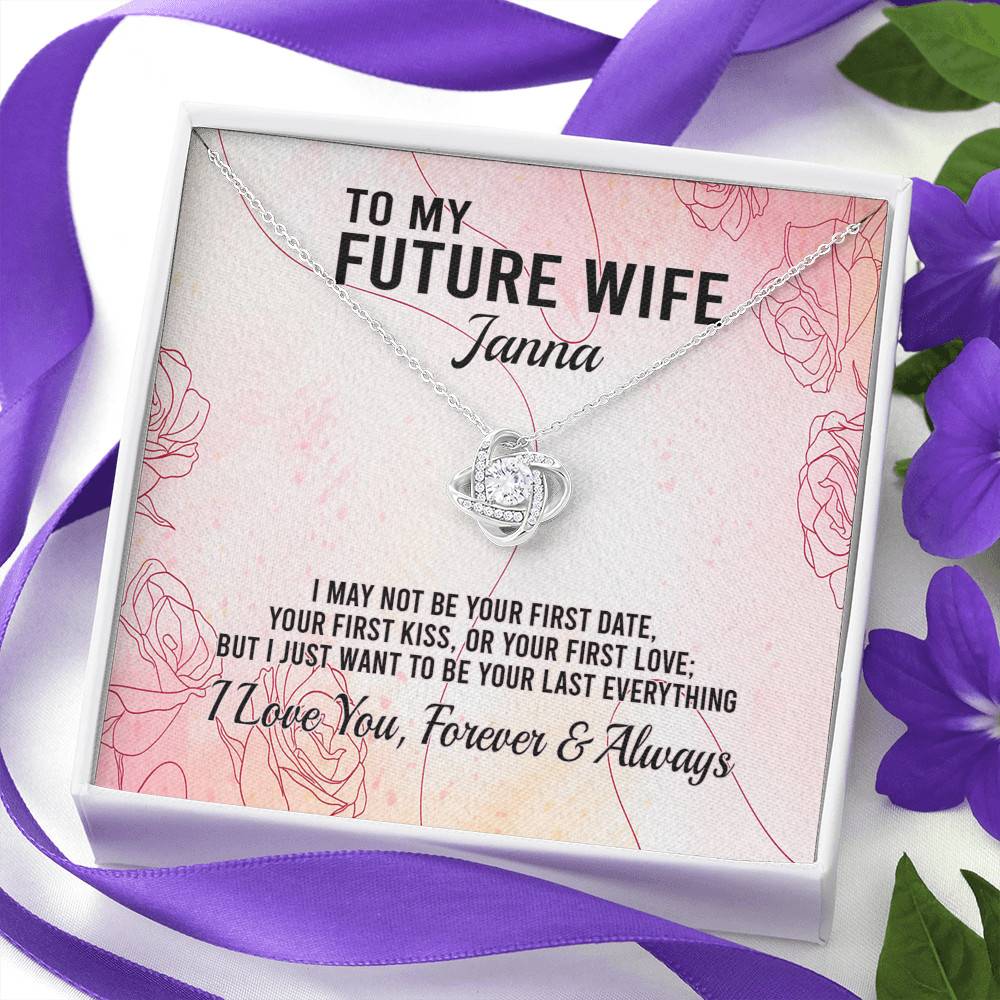 Personalized Name To My Future Wife Meeting You Was Fate Love Knot Pendant Necklace