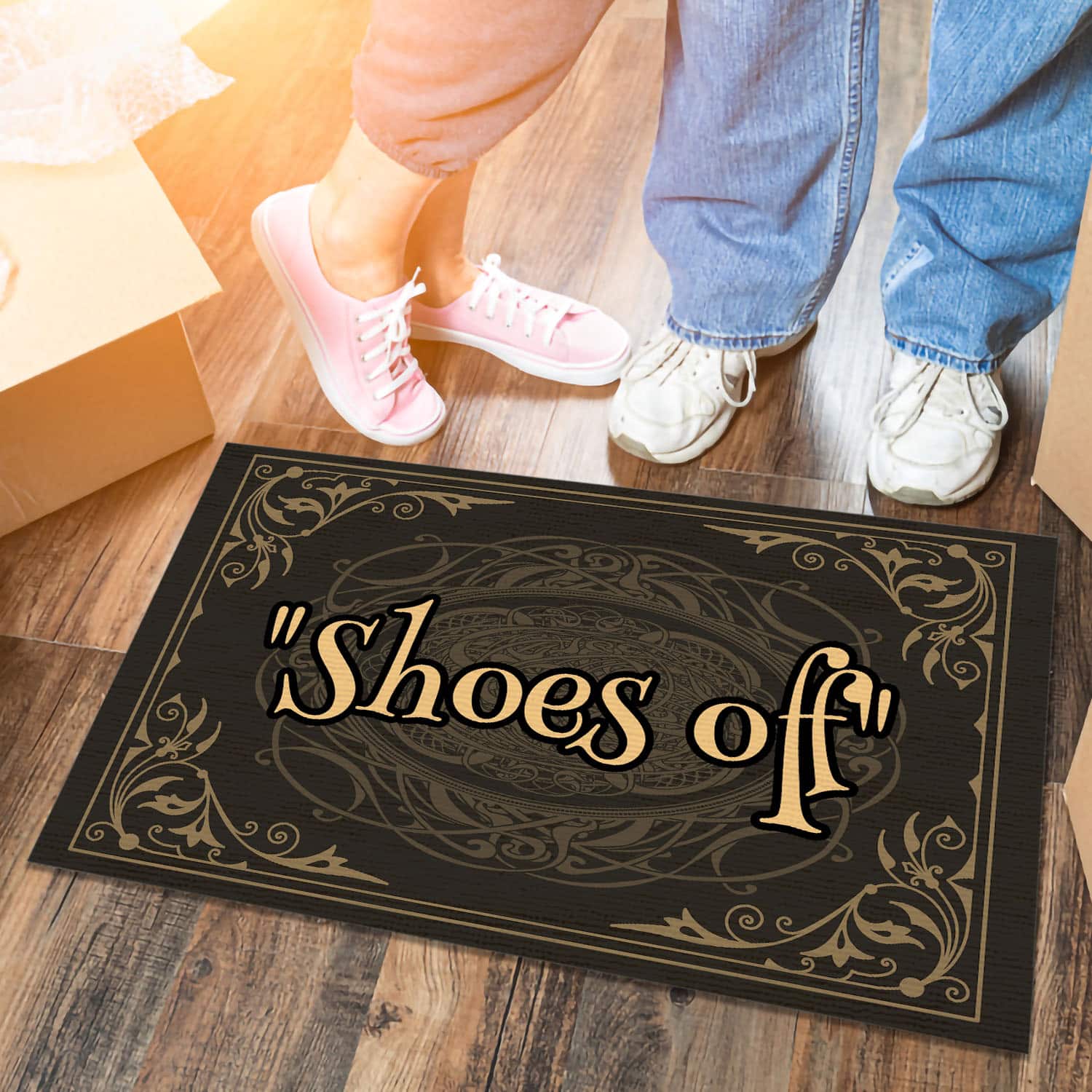 5O. Shoes Off (6) Doormat mockup 6