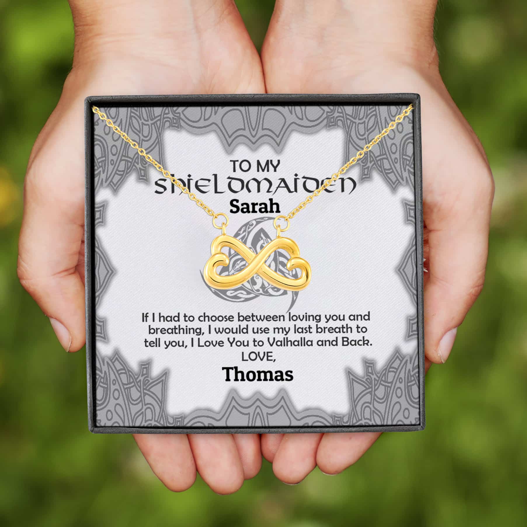 sample design Infinity Heart Necklace (Gold)