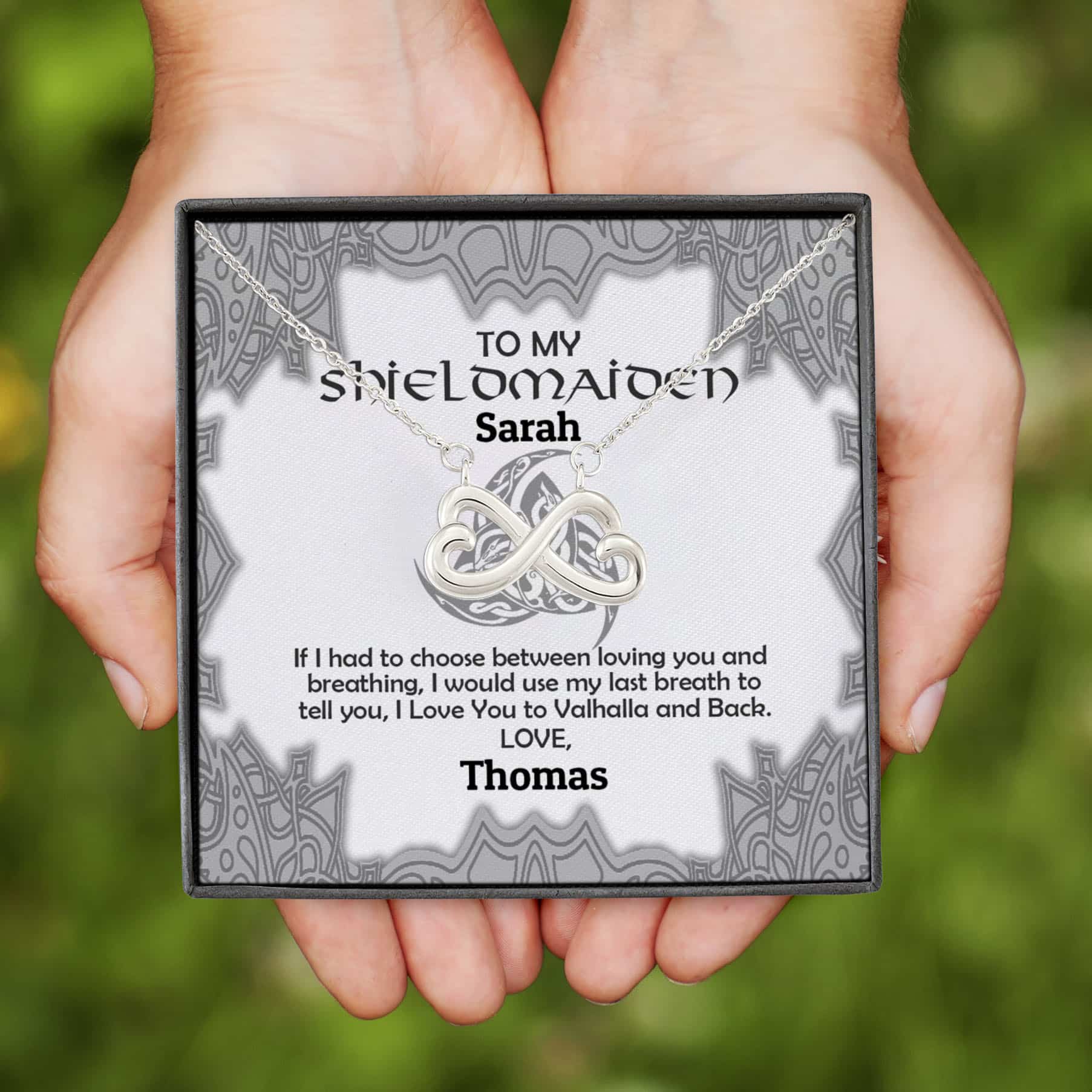 sample design Infinity Heart Necklace (Silver)