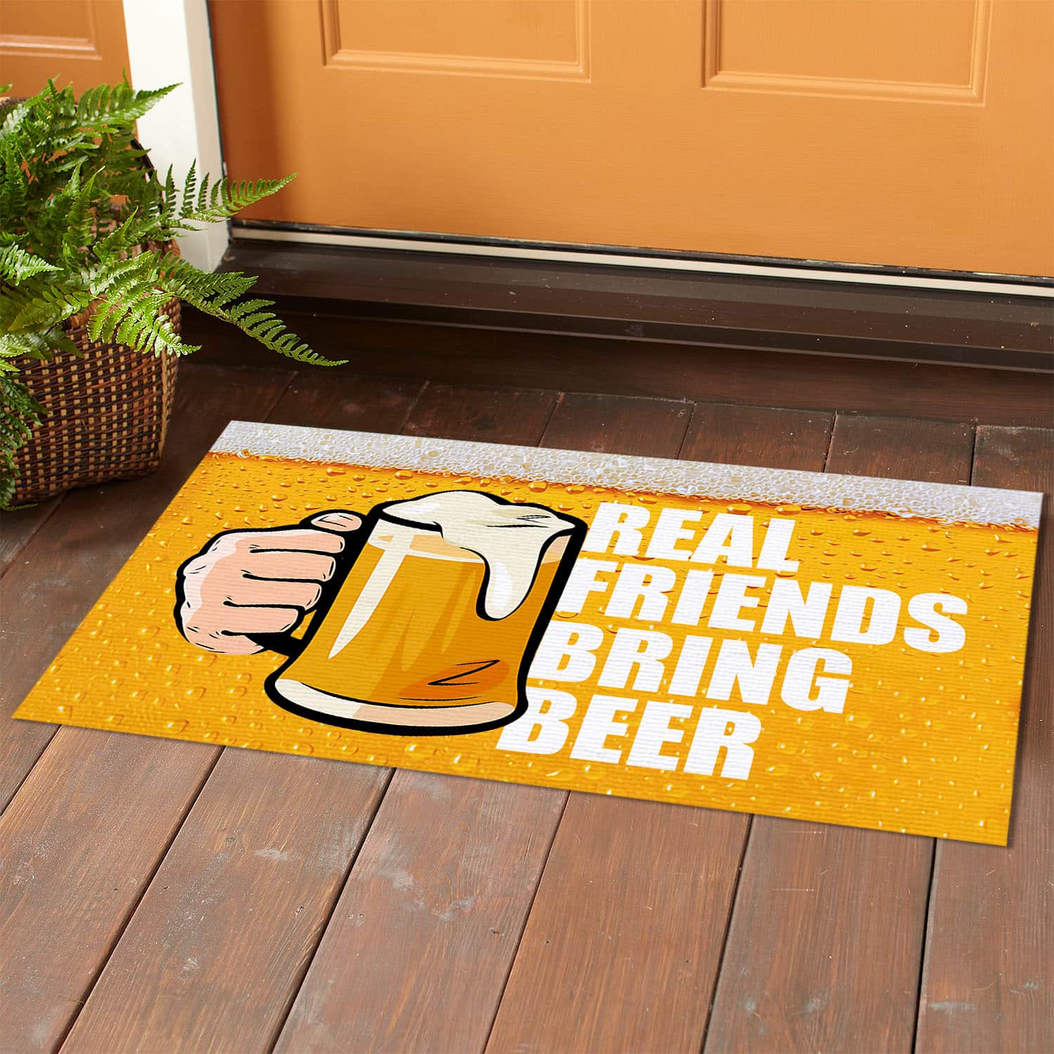 7O. Real Friends Doormat mockup 1