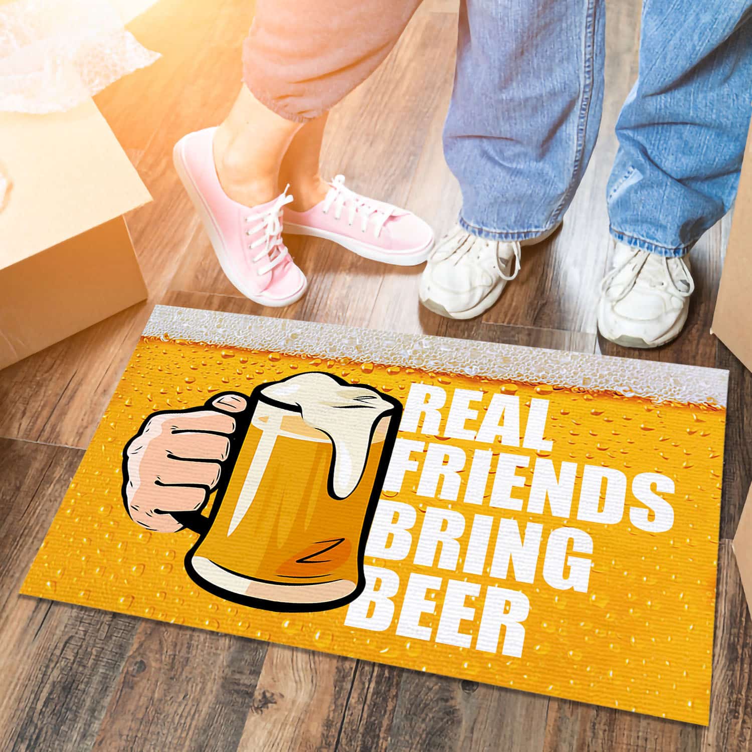 7O. Real Friends Doormat mockup 6