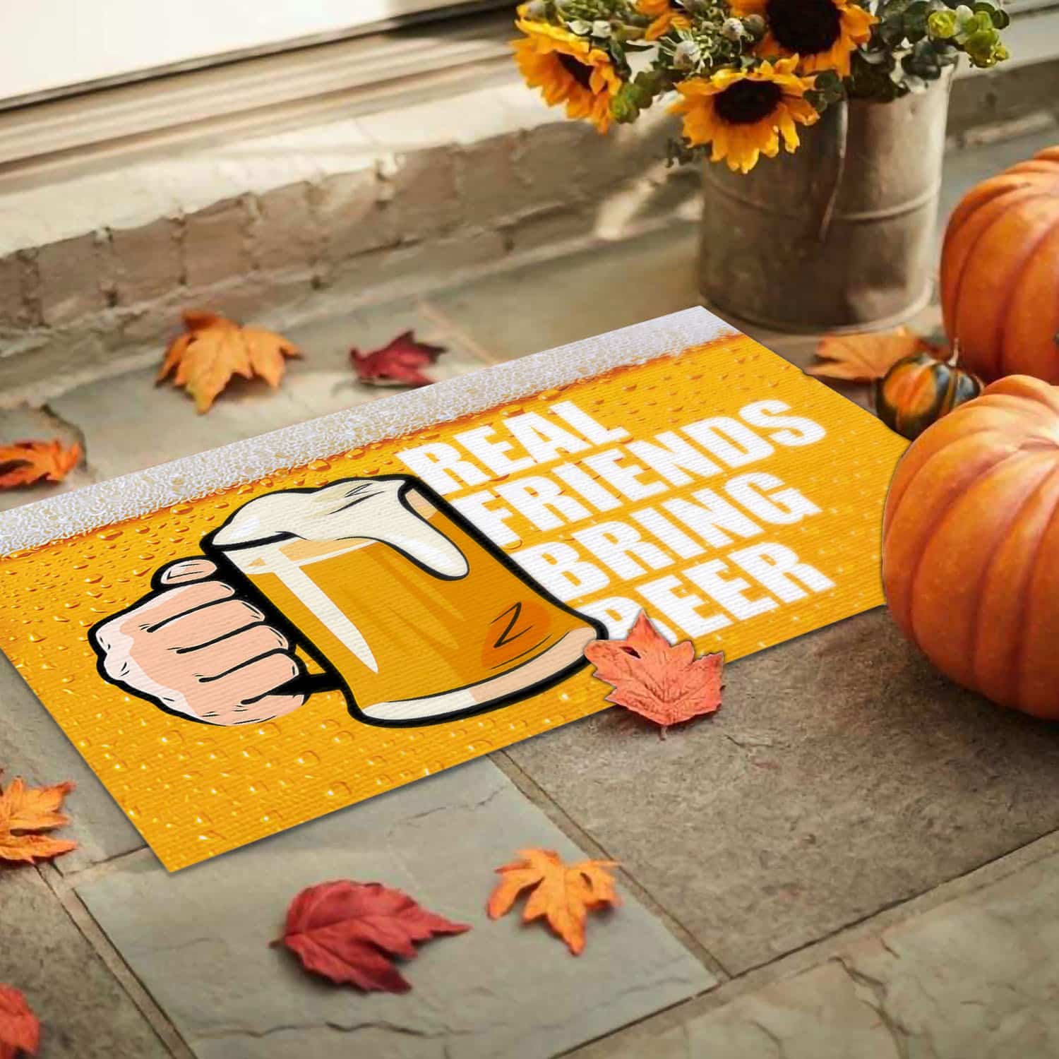 7O. Real Friends Doormat mockup 9