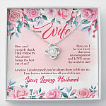 To My Wife How Can I Properly Thank The Person Who Always Brings The Best Out Of Me Love Knot Necklace - Love Knot Necklace